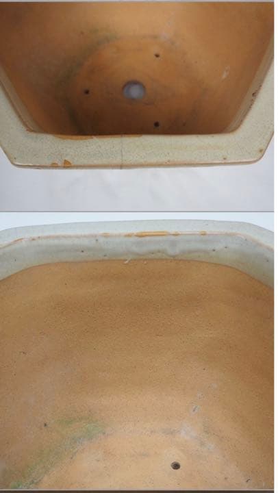 送料無料　民国宜興白泥/段泥大花鉢　『銭建英造』款　幅31.5ｃｍ中国古玩骨董