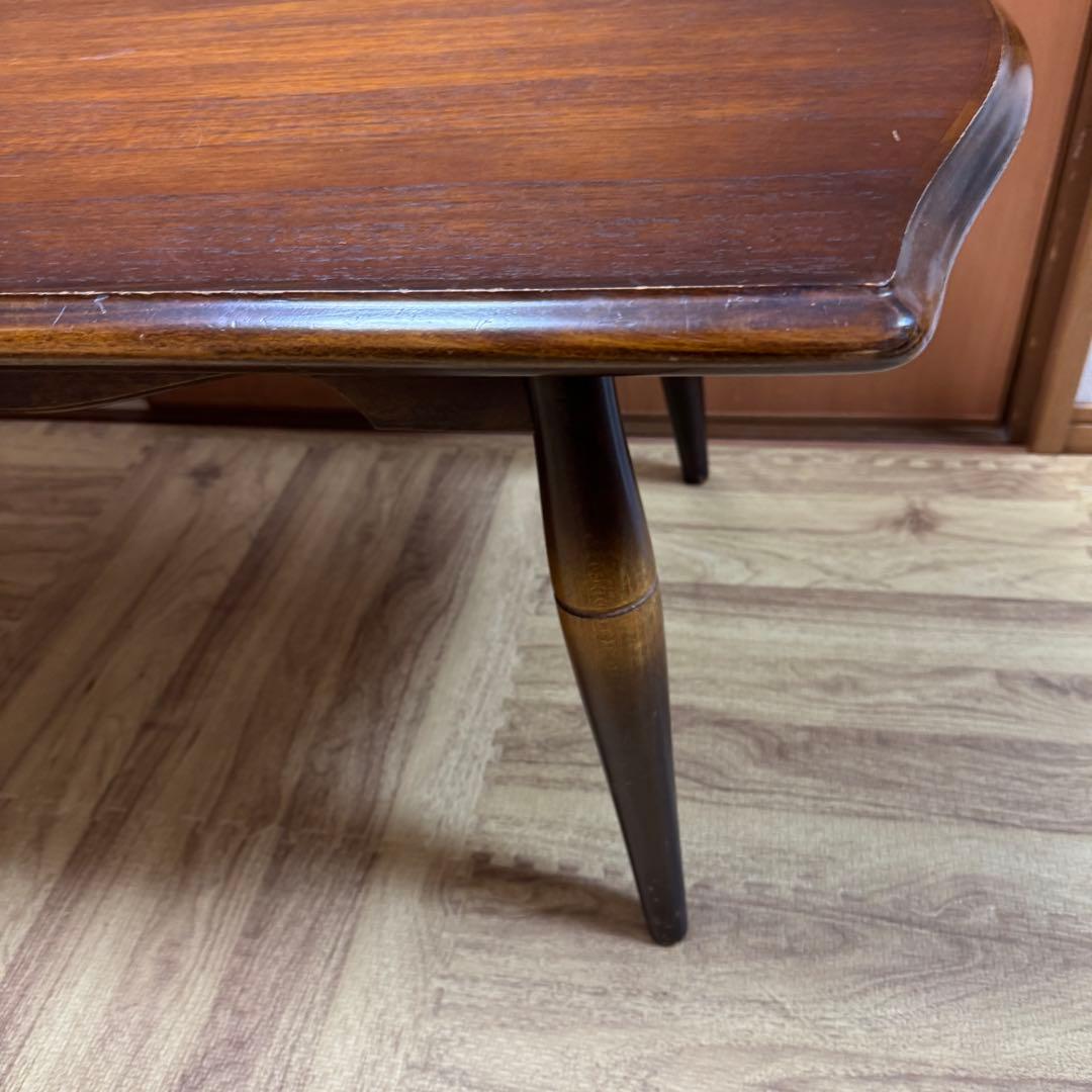 飛騨産業　キツツキマーク　アンティーク 木製テーブル　　ローテーブル