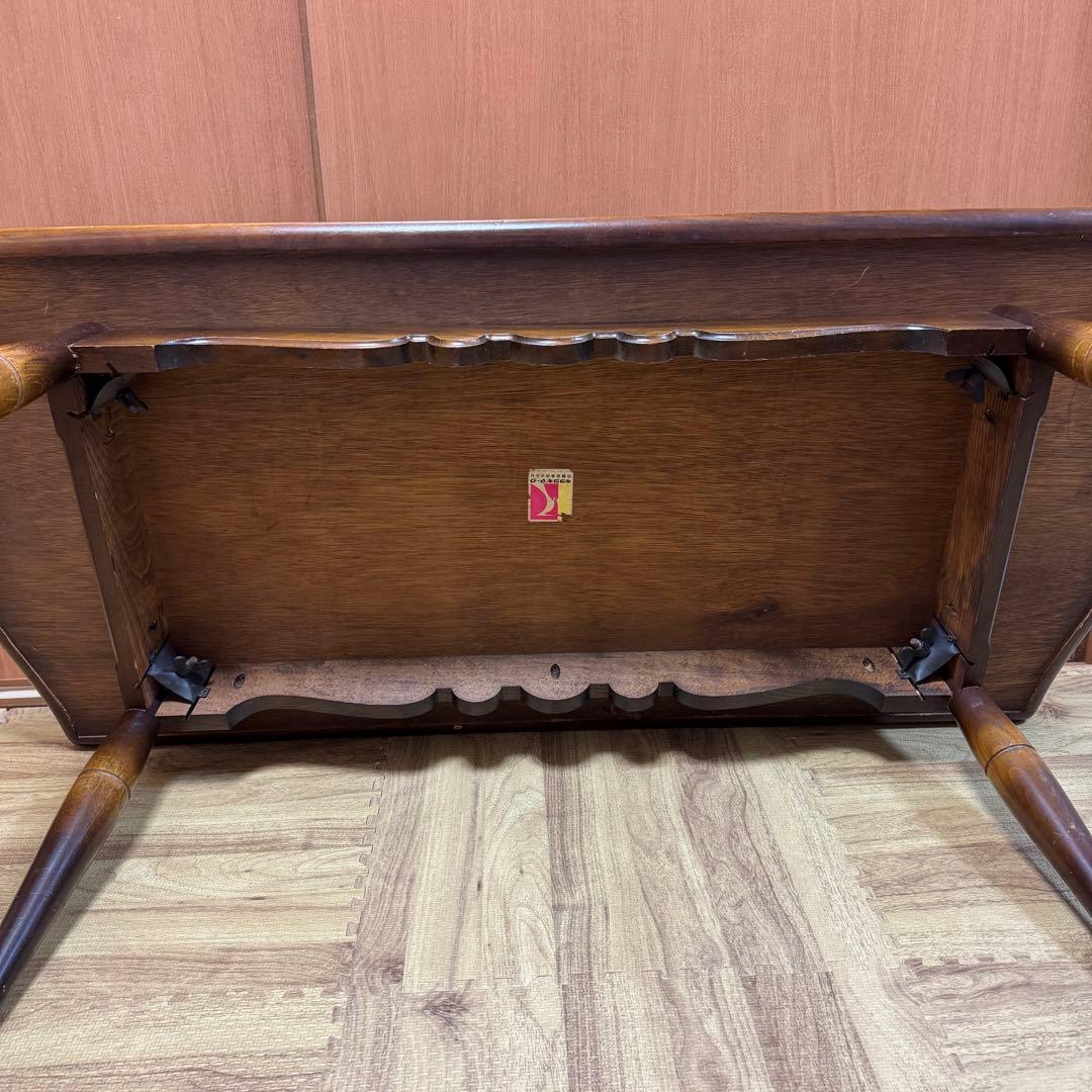 飛騨産業　キツツキマーク　アンティーク 木製テーブル　　ローテーブル