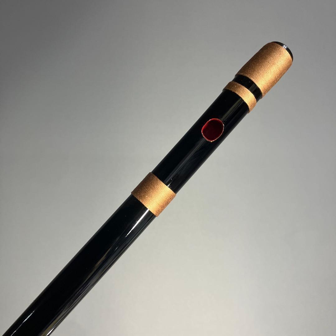 【篠笛 五本調子A管 】唄物　ドレミ調 CMR5-69 天地糸巻　西洋音階 黒塗