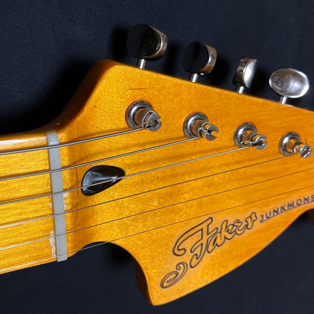 ジャンク 改造 ヒビあり コンポーネントギター ジャズマスタータイプ ゴールド