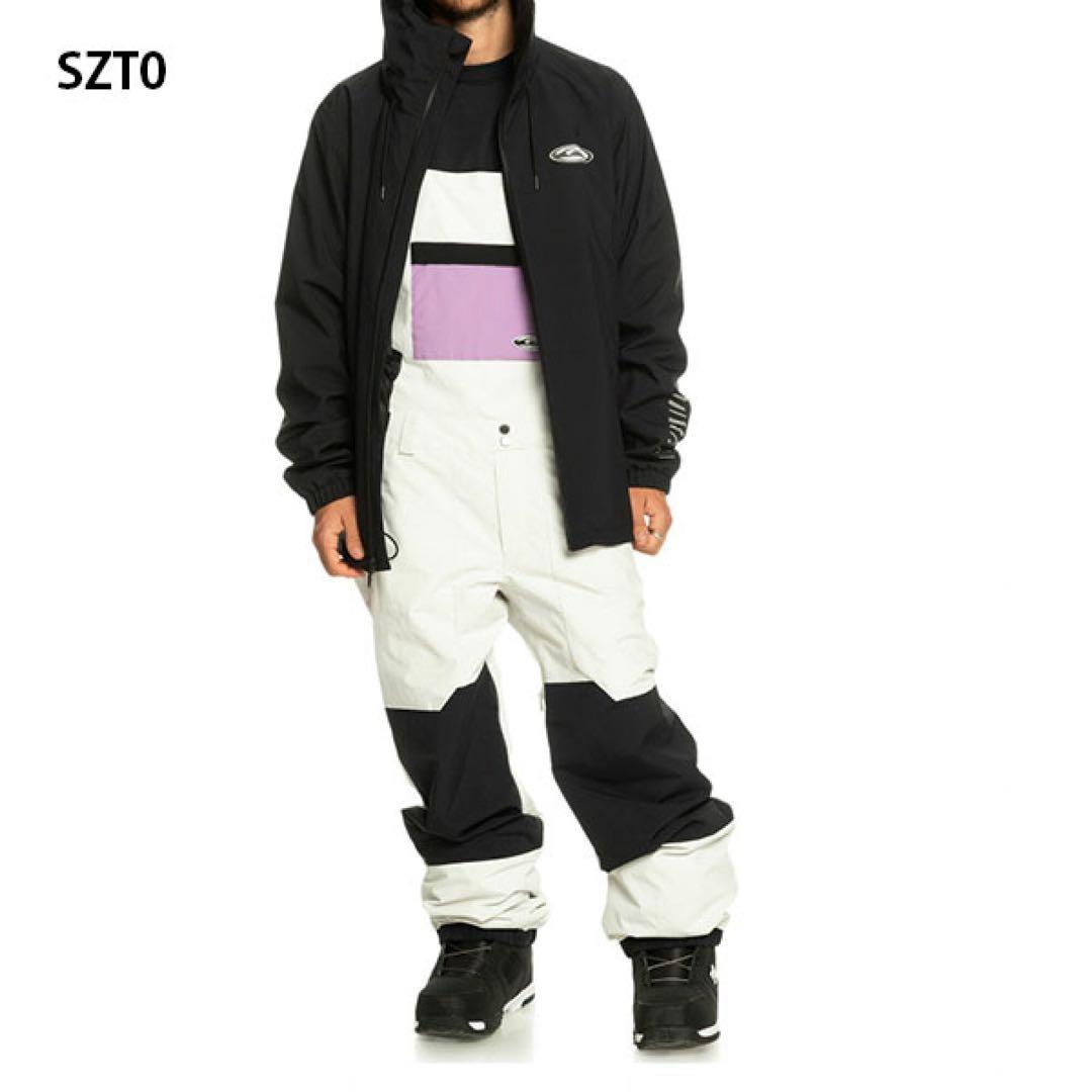 送料無料 新品 QUIKSILVER スノーウェア ビブパンツ L WHT