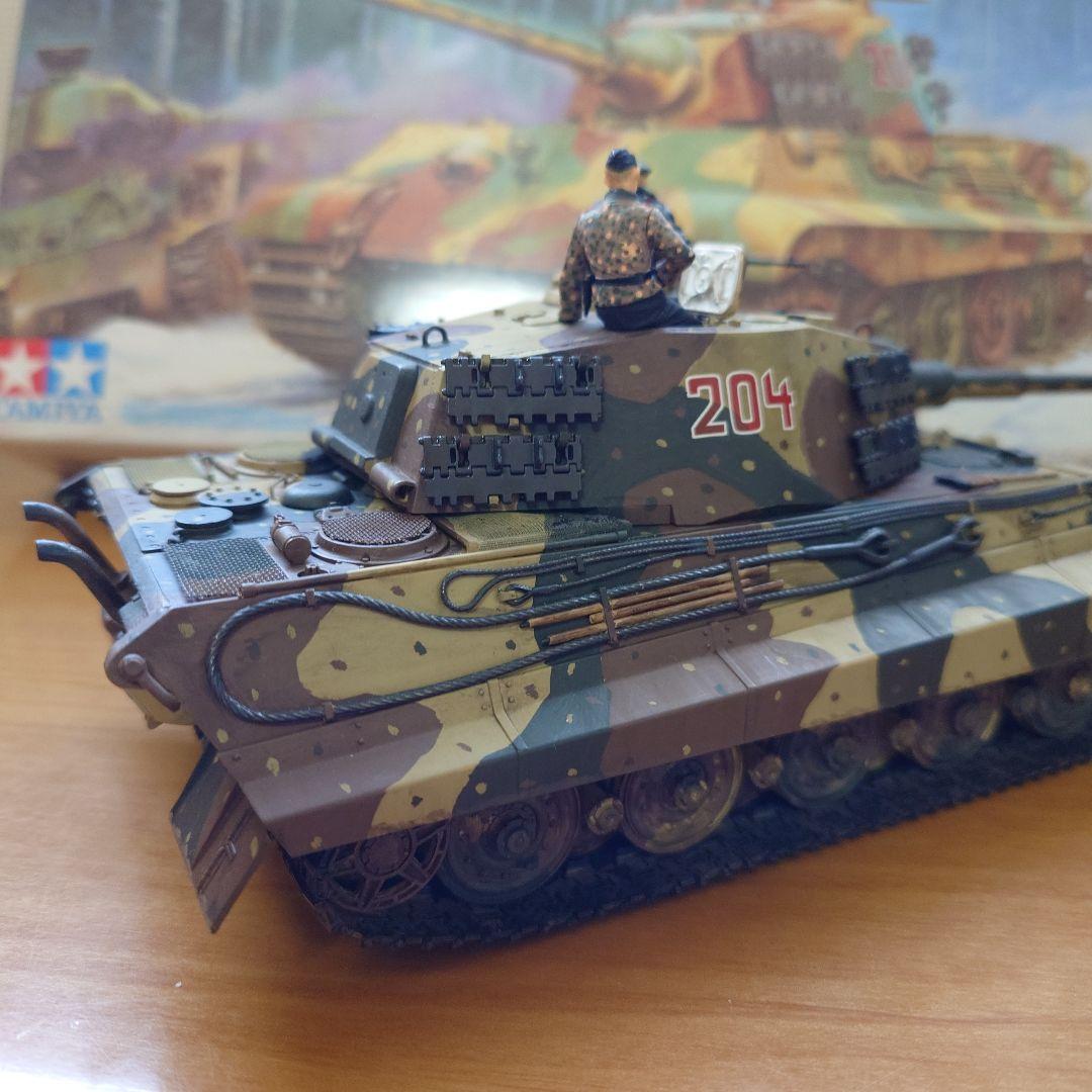 TAMIYA 1/35 KING TIGER オートバイ付【完成品】