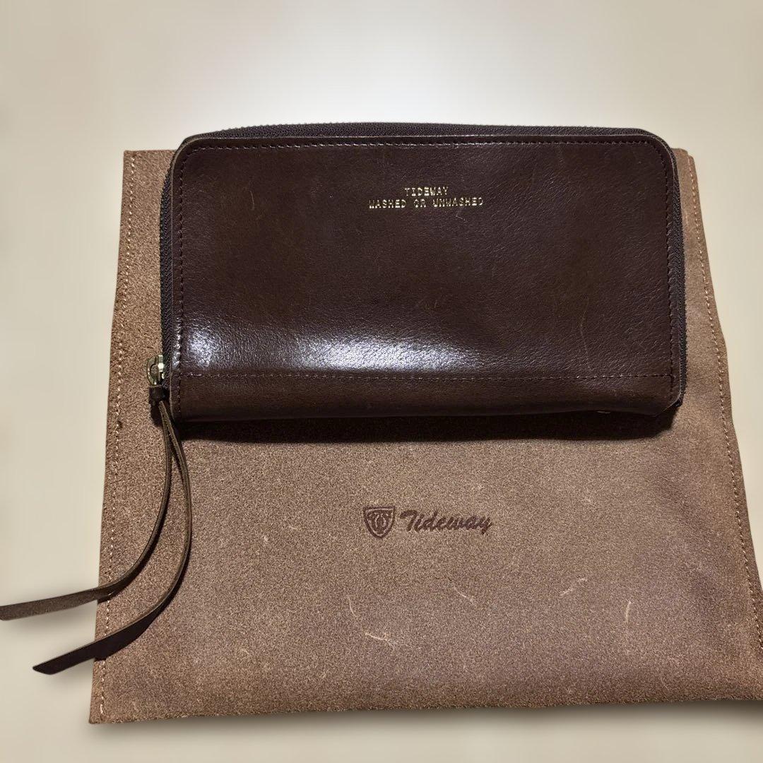 廃盤品　レア　Tideway タイドウェイ ダークブラウン パスポートケース