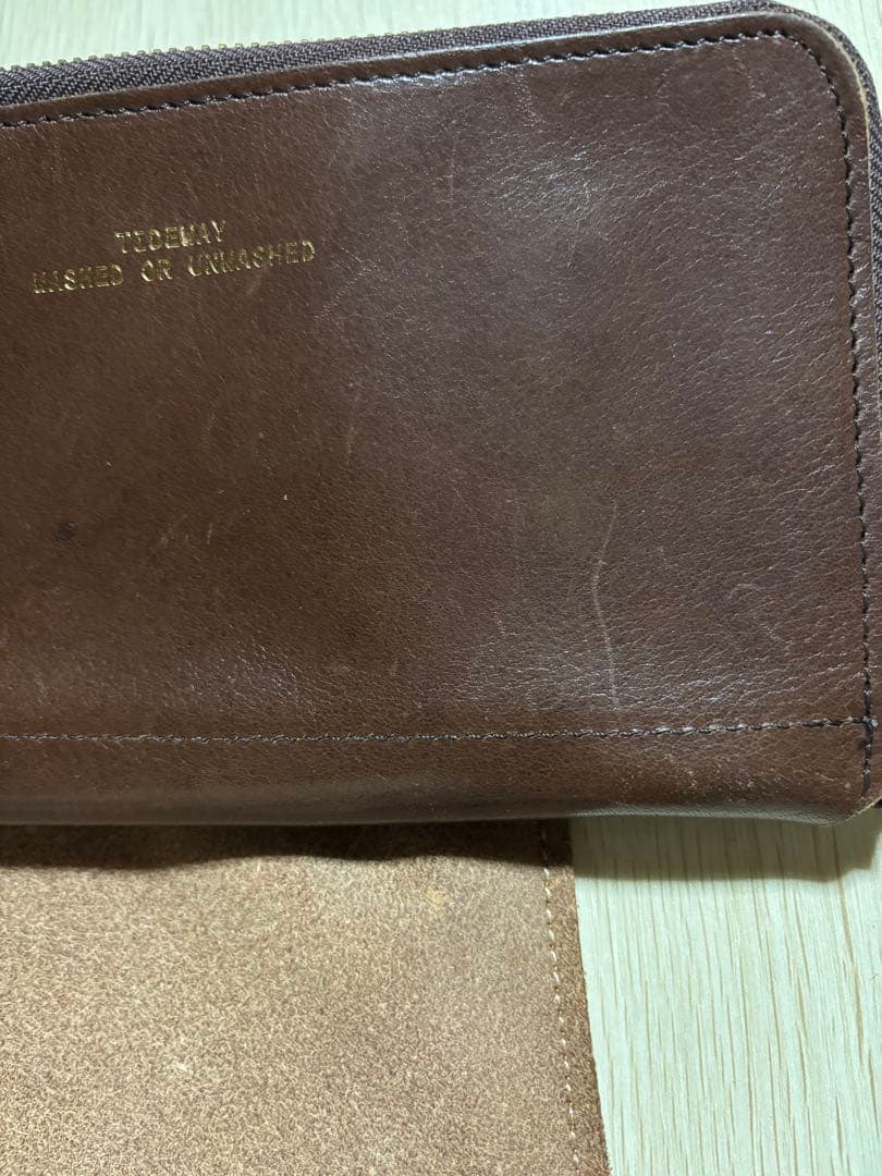 廃盤品　レア　Tideway タイドウェイ ダークブラウン パスポートケース