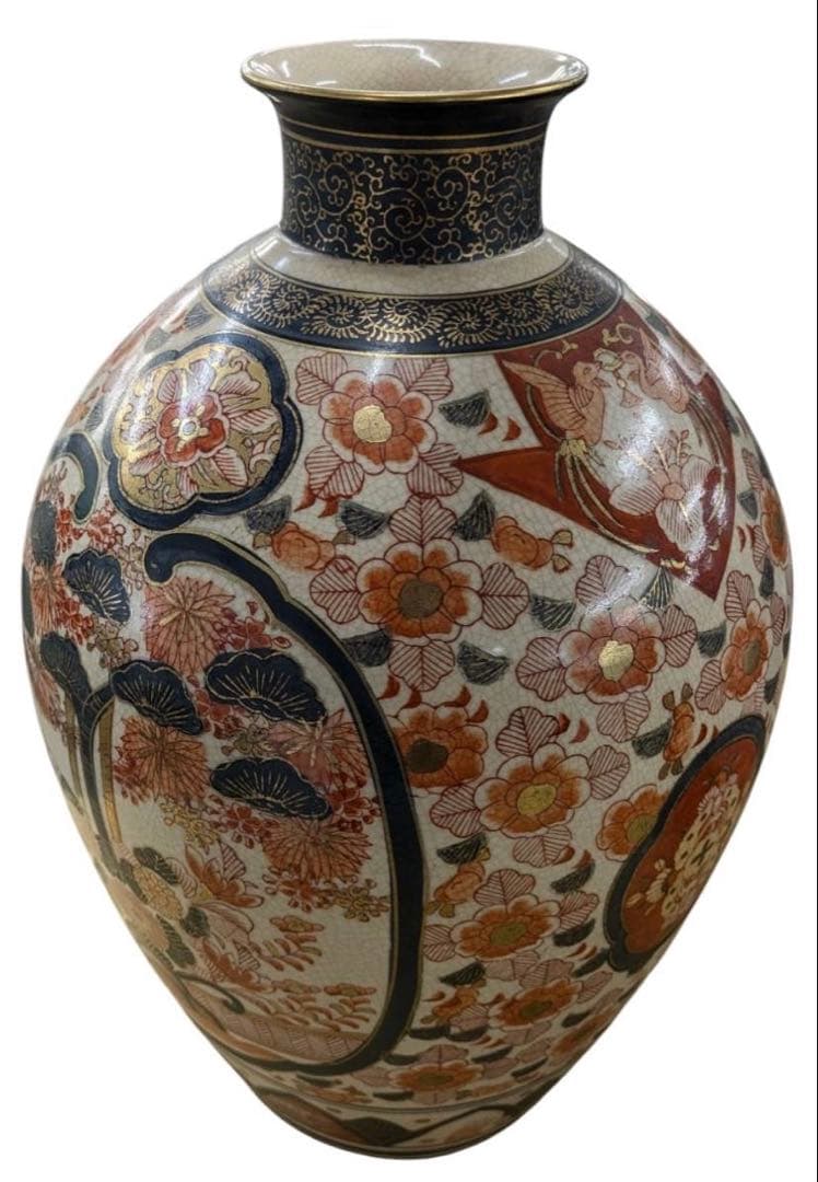 ☆希少☆ 古伊万里 色絵花瓶
