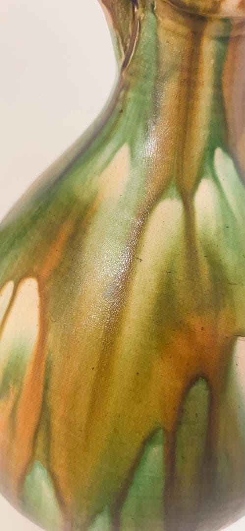 唐三彩鳳首執壺　陶芸　骨董品　古美術