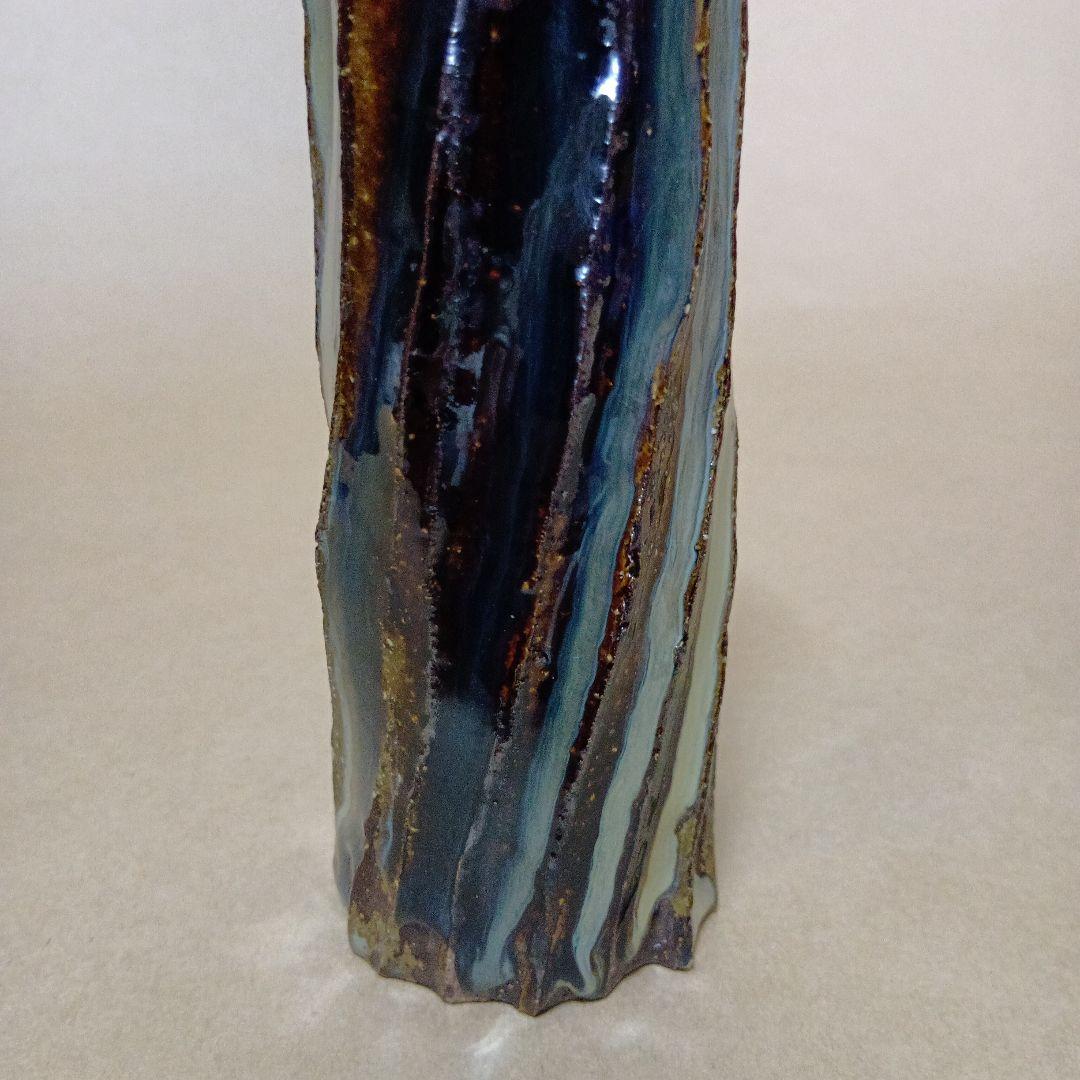 茶道具　高取しのぎ掛花入