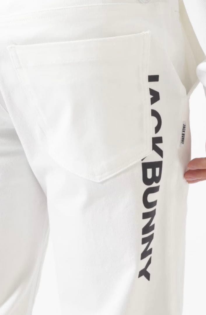 新品 パーリーゲイツ ジャックバニー 2WAYストレッチパンツ(5)サイズL/白