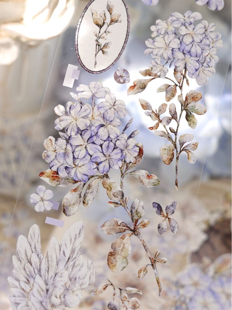 ⭐️SALE⭐️小白家文创《蓝雪花》海外マスキングテープ　マステ 【1482】