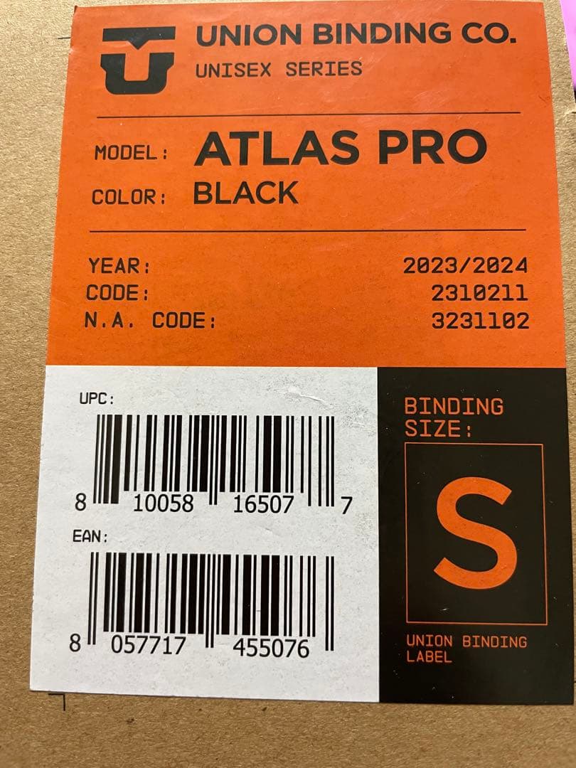 UNION ATLAS PRO ビンディング S ブラック23／24モデル