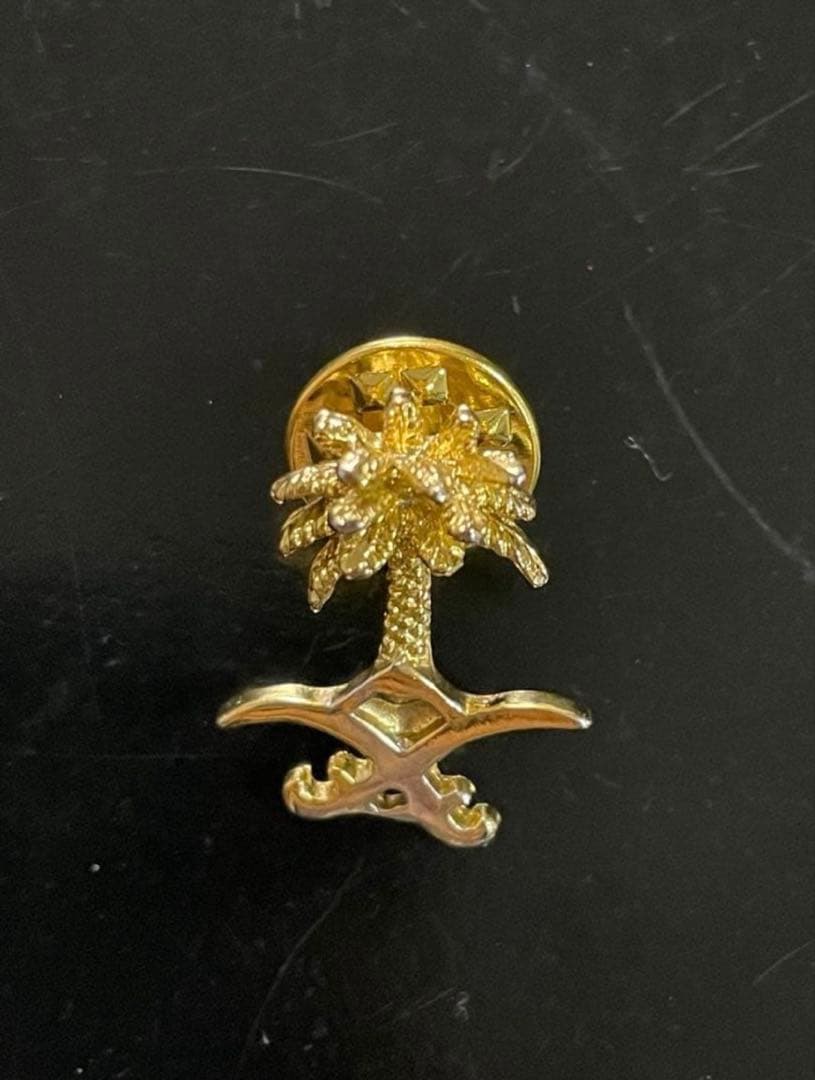 【激レア】サウジアラビア　立体　国章ピンバッチ　大阪・関西万博