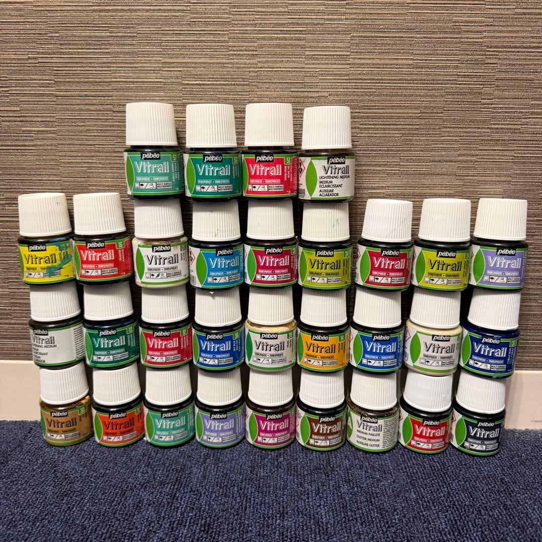 pebeo ペベオ ガラス・装飾用塗料 75本まとめ売り 大量セット 絵の具
