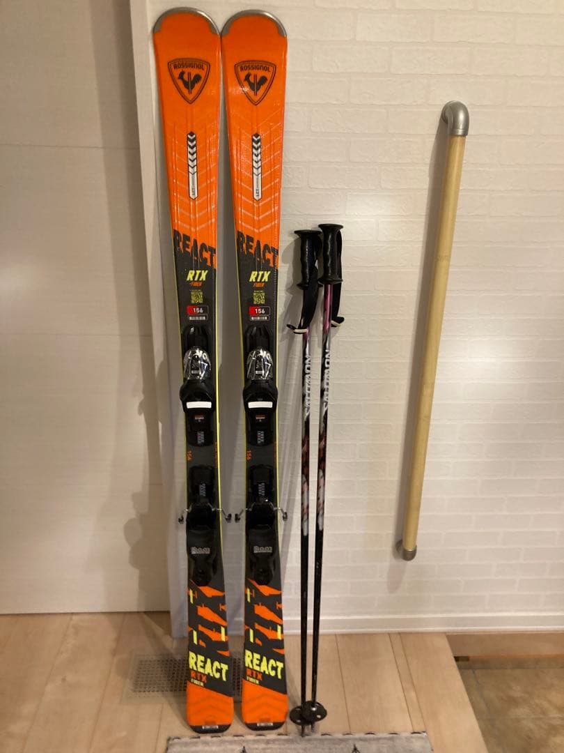 ROSSIGNOL REACT RTX スキー 156cm ポール付き