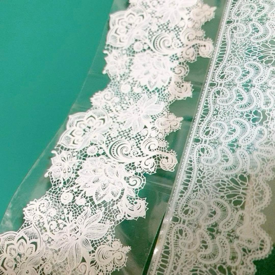 【芯なし中古】ホワイト 花 レース 海外マステ petテープ