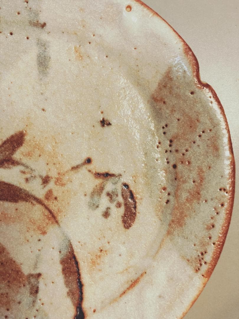 【値下げ】【真正保証】 奥磯太覚 志野 皿 10客