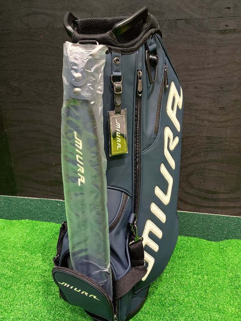 ハルキャベツ 未使用品 三浦技研 9型 鉄紺 スタンドバッグ カバー付き