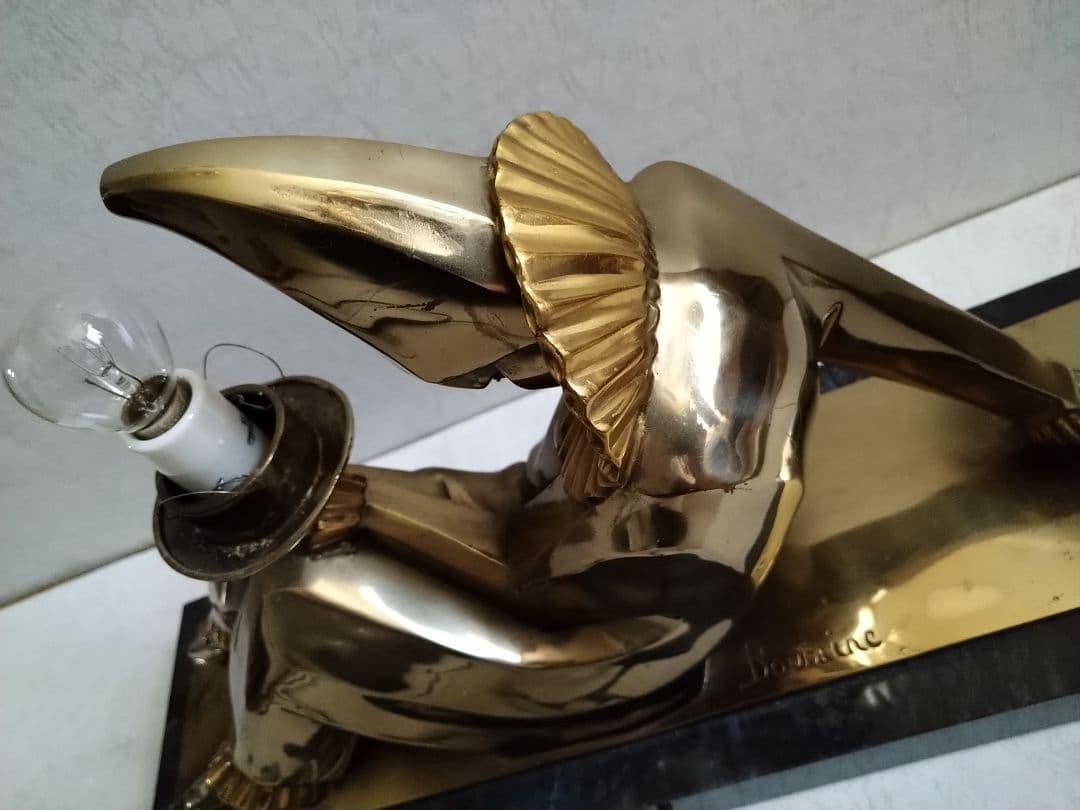 ア−ルデコのピエロランプ 　アンティーク・レプリカ