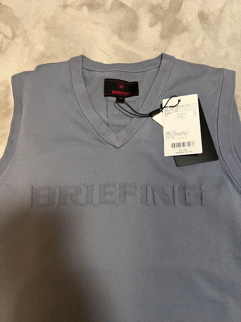 ひ*が様 BRIEFING GOLF 3Dロゴ ストレッチニットベスト（グレー／