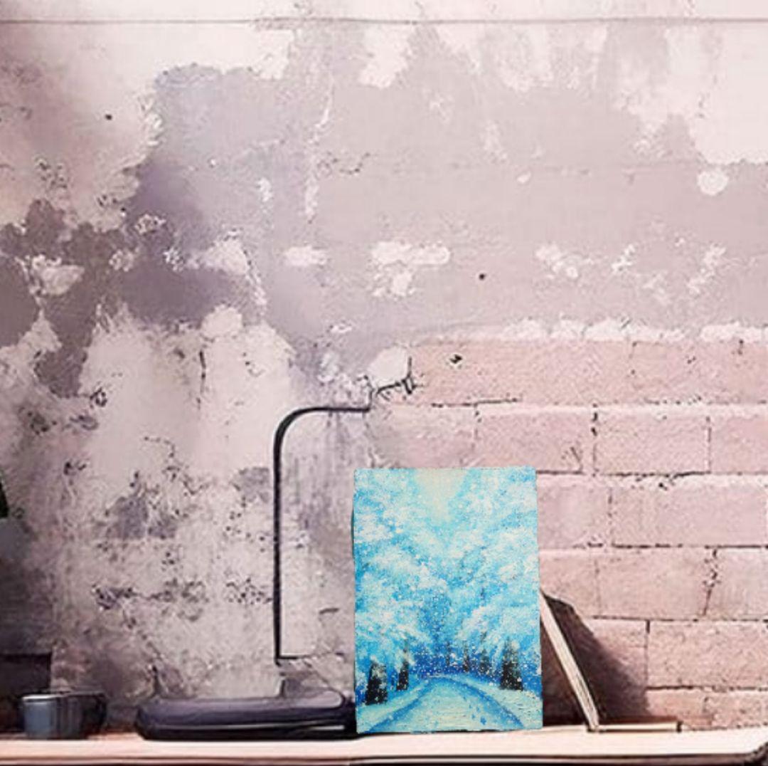 油絵 絵画 【雪景色】