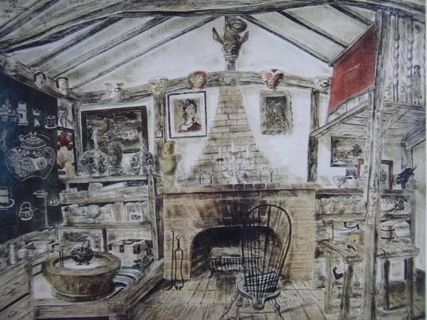 藤田嗣治、わが画室、希少画集画、新品額装付