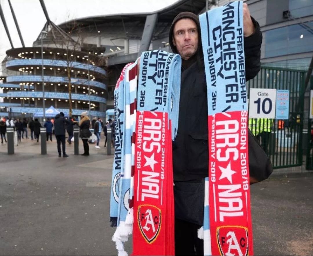 マンチェスターシティ vs アーセナル マンC arsenal スカーフ 英国