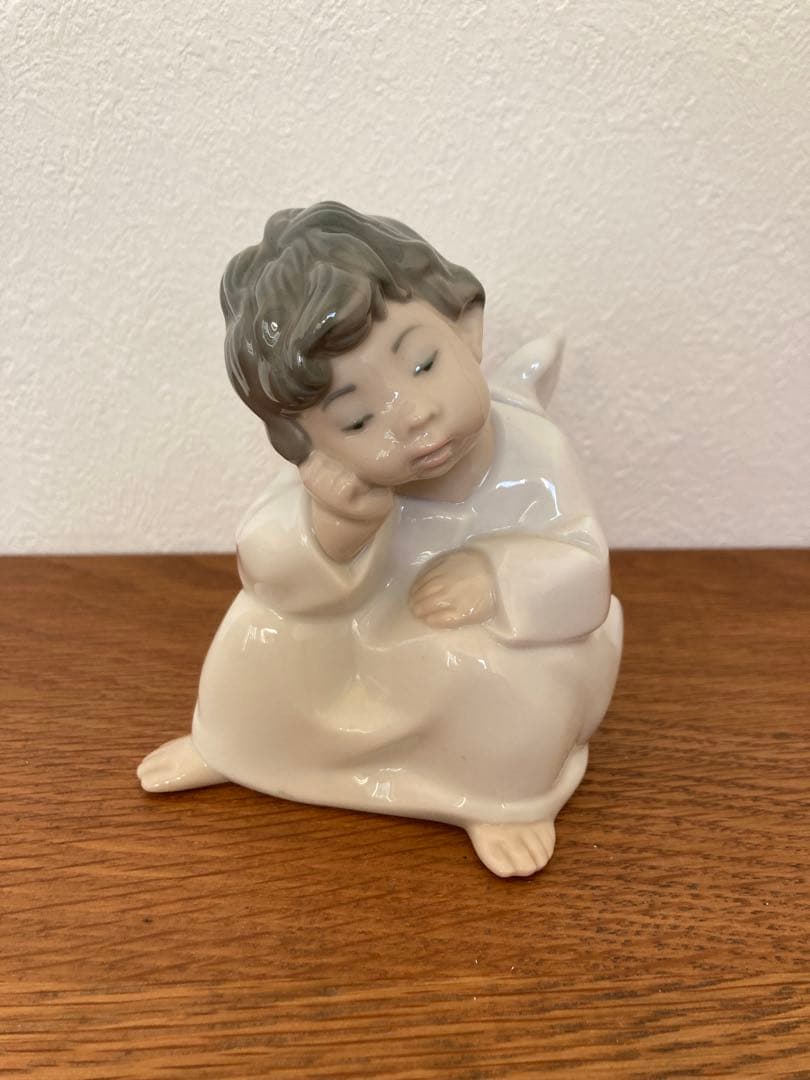 リヤドロ　LLADRO 天使　2体セット「可愛いフルート」「可愛い考えごと」