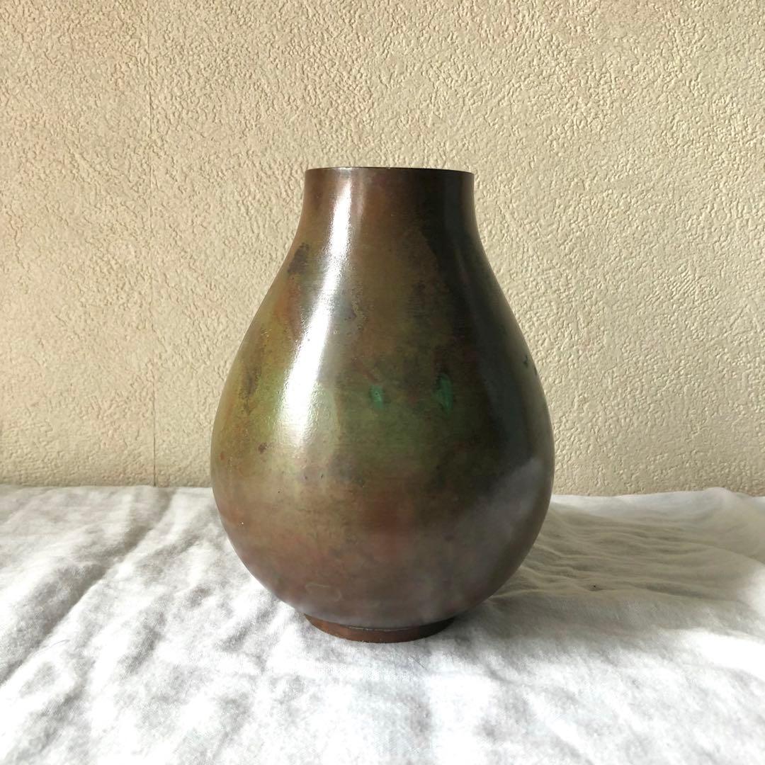 【アンティーク】 オブジェ ブロンズ 青銅 花瓶 雅山 GASEN 国家指定