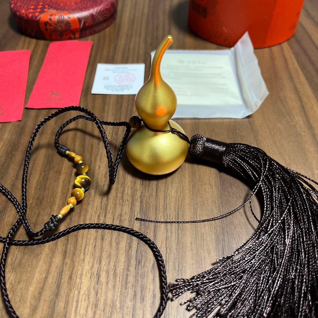 Tongshifu 同师傅 24K 真金表面 ひょうたん工芸品 置物 付属品完備