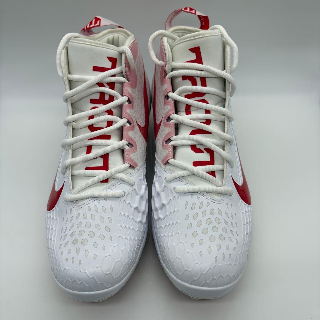 NIKE 野球 スパイク ホワイト レッド 白 赤 28.5㎝ ミドルカット