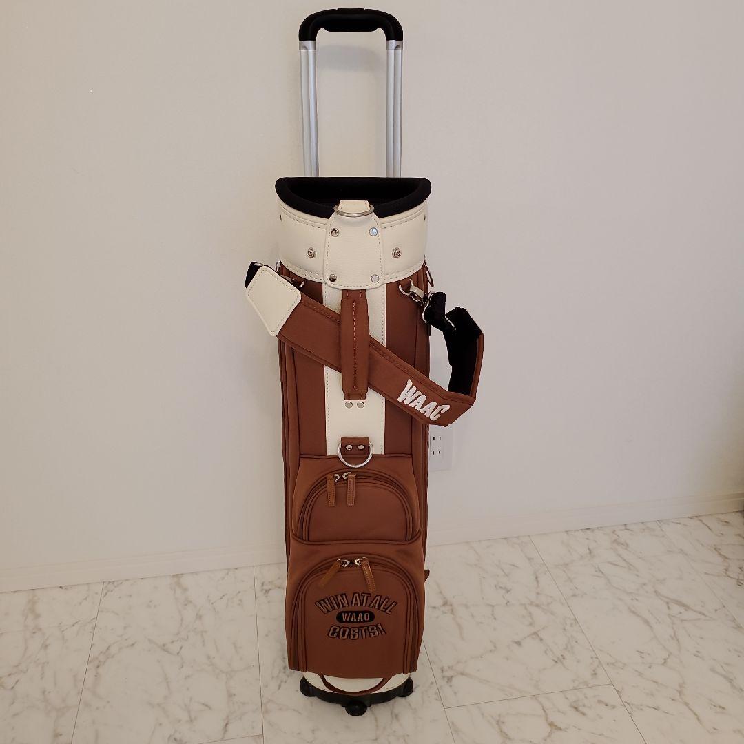 WAAAG ブラウン キャディバッグ 動物モチーフ
