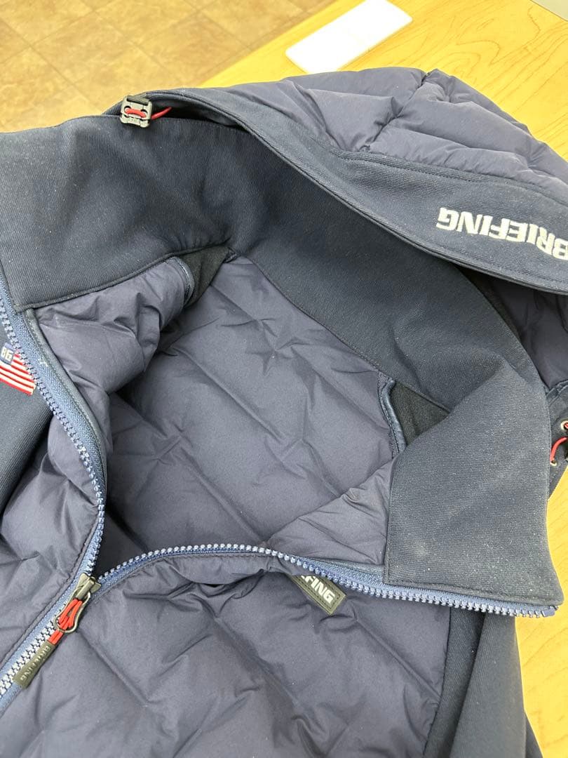 格安BRIEFING ハイブリッドダウンパーカーネイビー