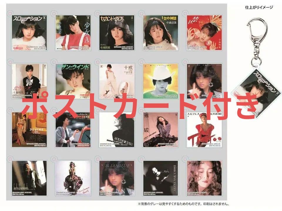 中森明菜写真展ジャケットキーホルダーコンプリート大阪会場限定品おまけ付き