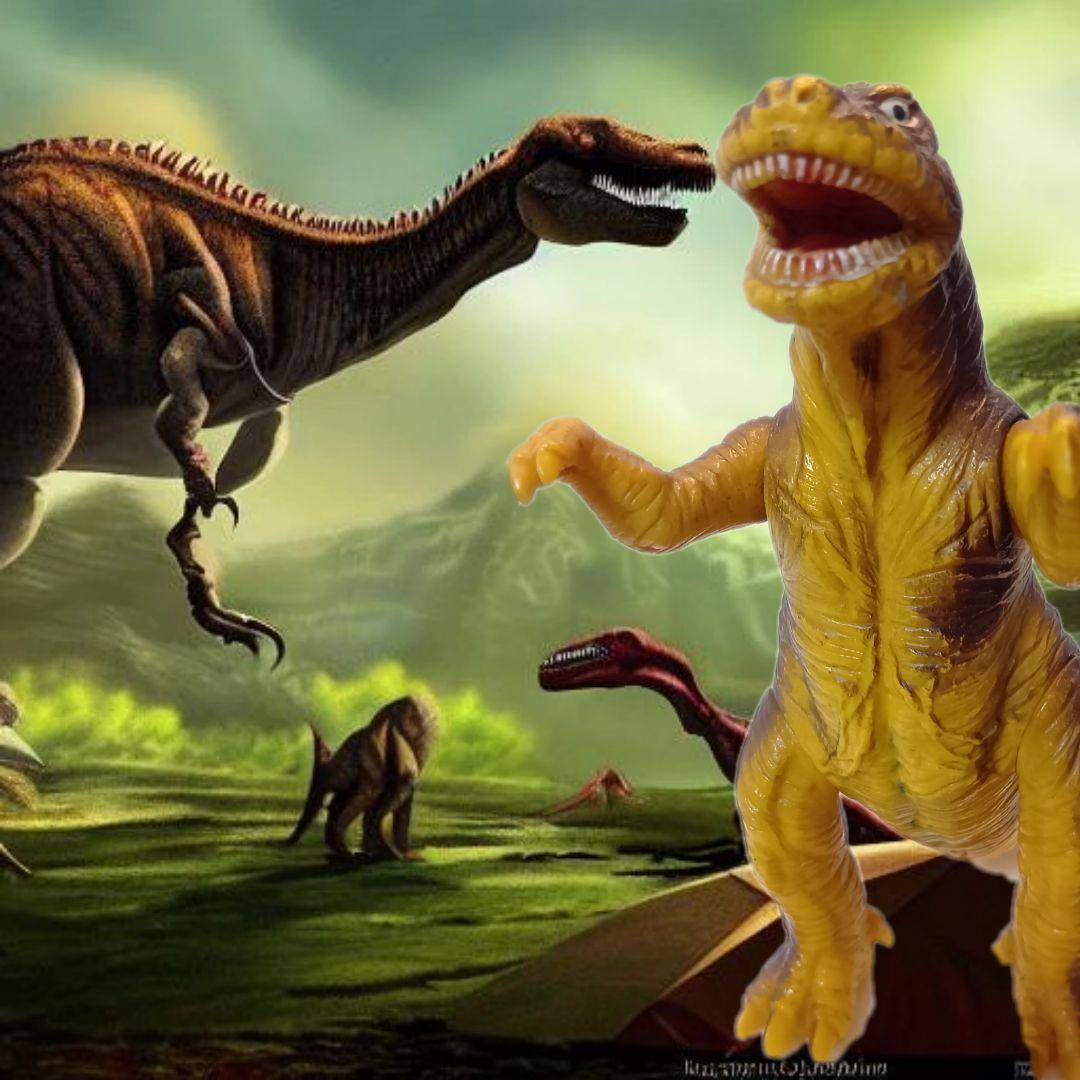 【当時物・希少・昭和レトロ】チラノザウルス　日東河田ソフト怪獣シリーズ