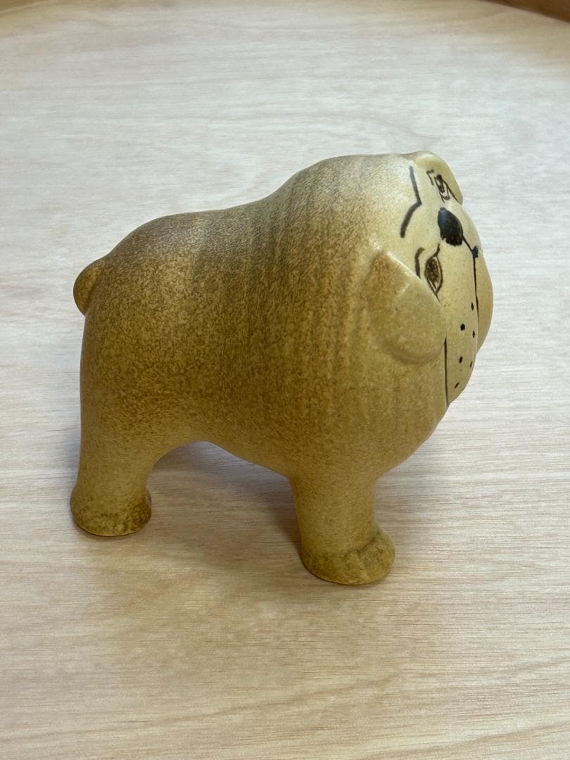 最終値下リサ ラーソン（LISA LARSON) ブルドッグ陶器置物ブラウン M