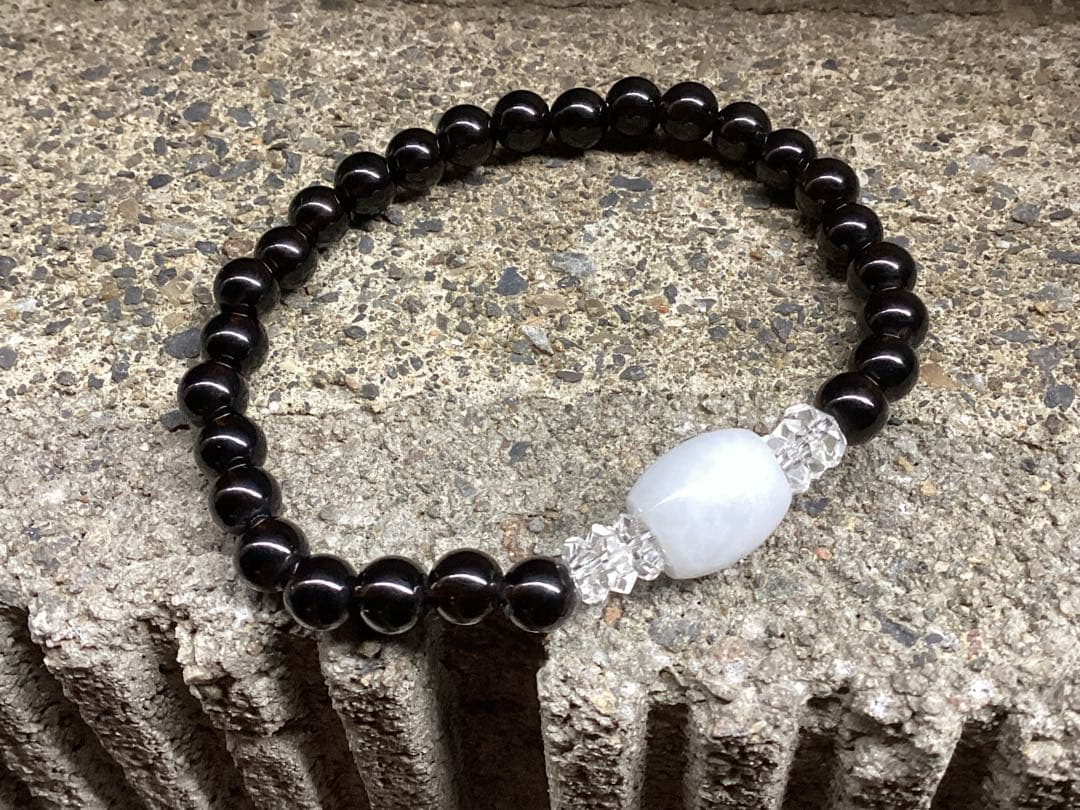 ✳お値段最安値‼️ 本物ブレスレット　糸魚川翡翠棗型&黒平スモーキークォーツ水晶