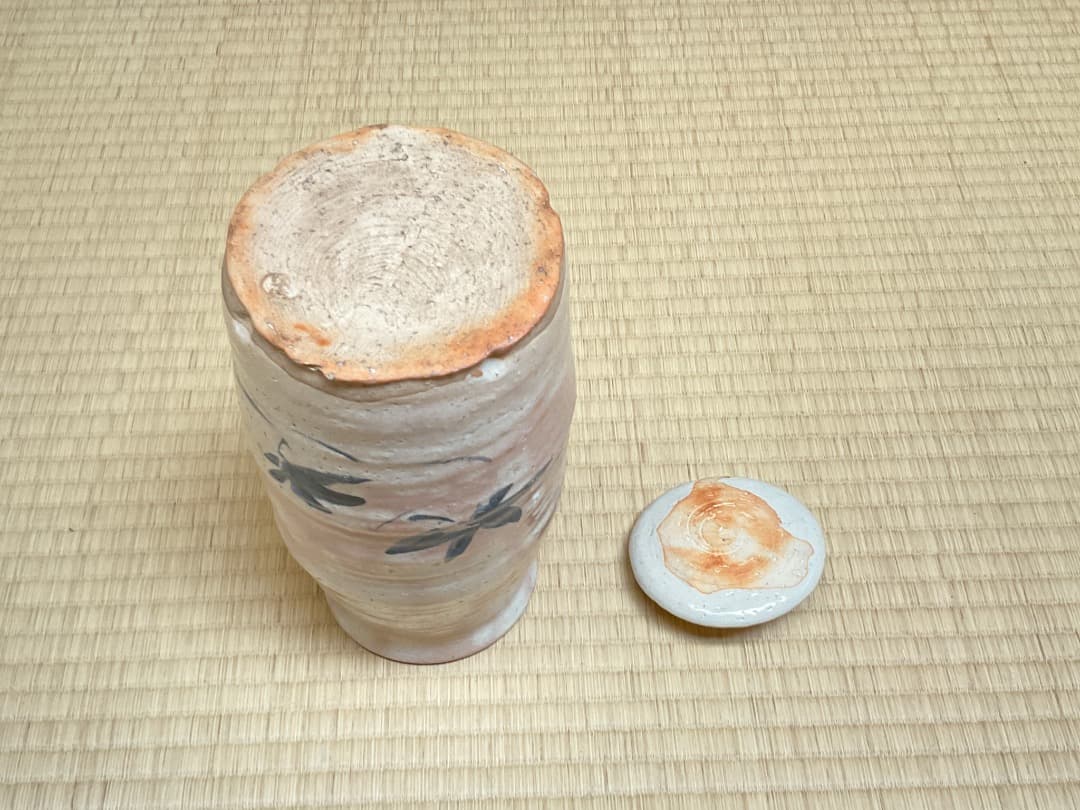 陶兵衛　紅葉細水指　淡々斎箱書030