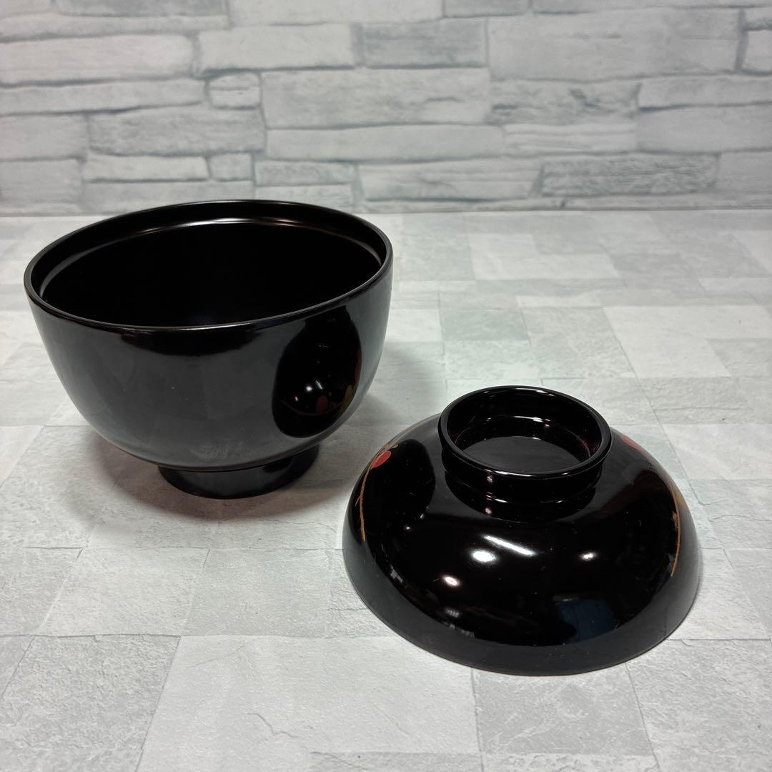 金津塗 吸物椀 桜柄 5客