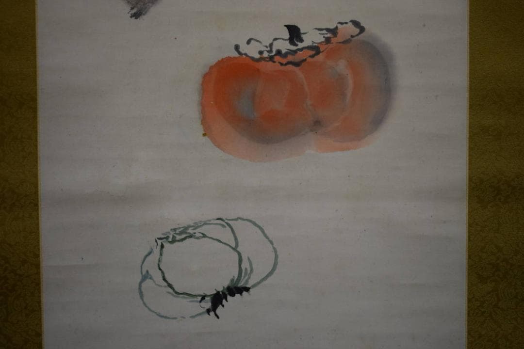 真作/田能村直入/如意画賛/百事如意/布袋屋掛軸HG-424