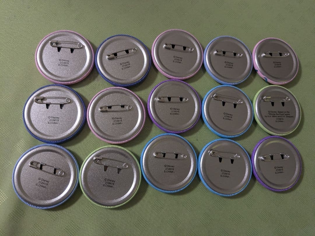 コンプリート☆ディズニー 刺繍 缶バッジ 全15個セット
