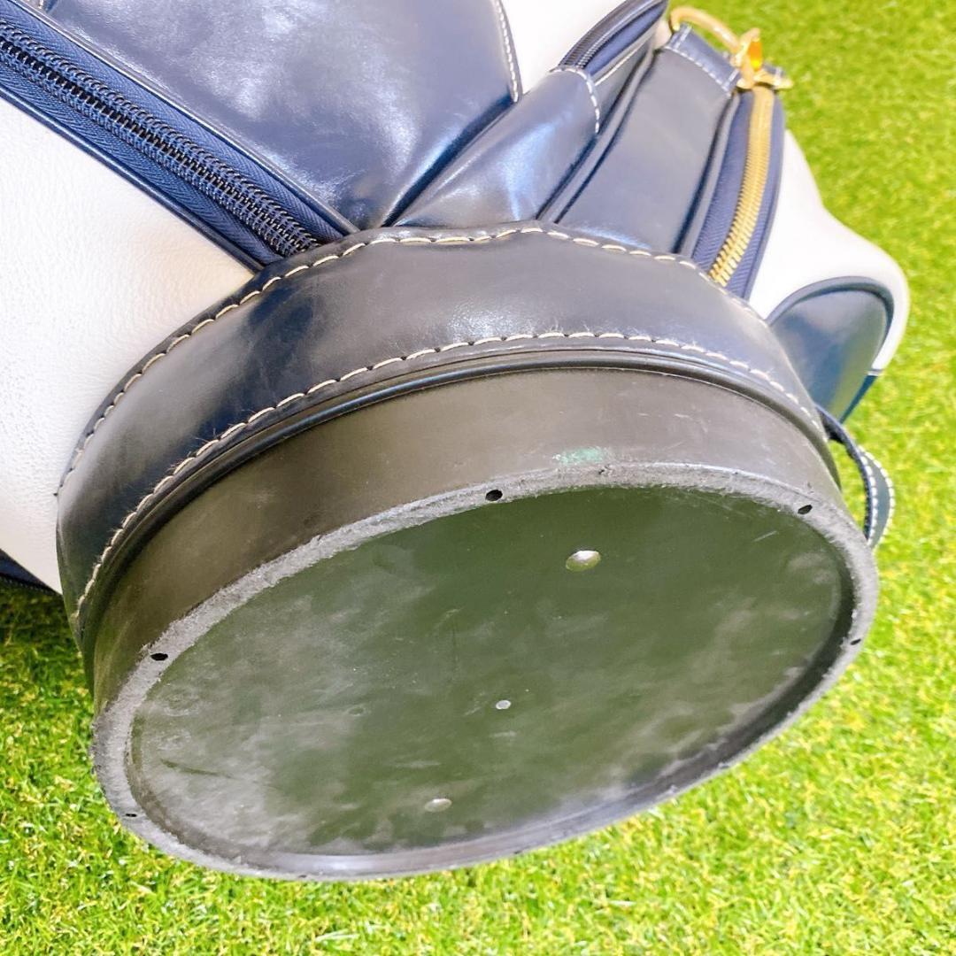 希少 トミーフィルフィガー 高級 キャディバッグ ゴルフバッグ 3点式 レザー