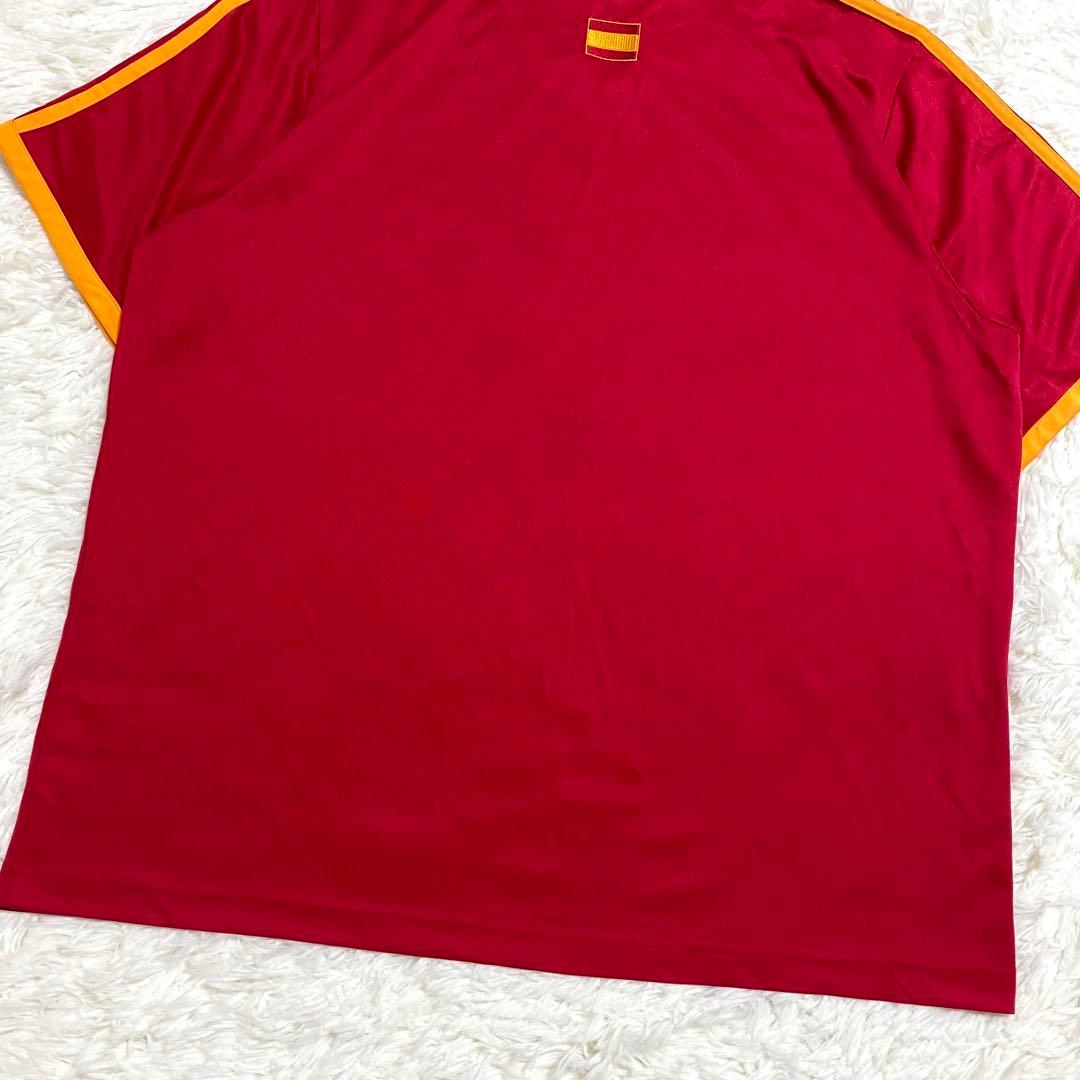 アディダス　スペイン代表　ゲームシャツ　刺繍ロゴ　スリーストライプ　ユーロ　XL