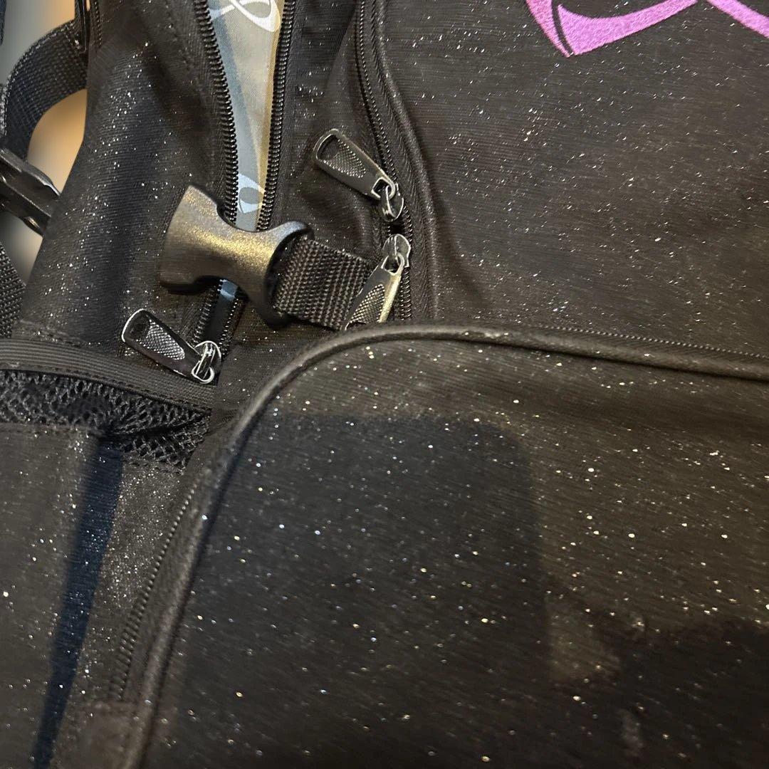 INFINITY ブラック・グリッター バッグ チアリーディング