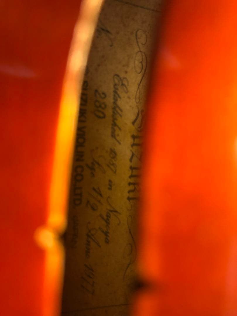 【駒&魂柱調整済】Suzuki分数バイオリンNo280 1/2 1977