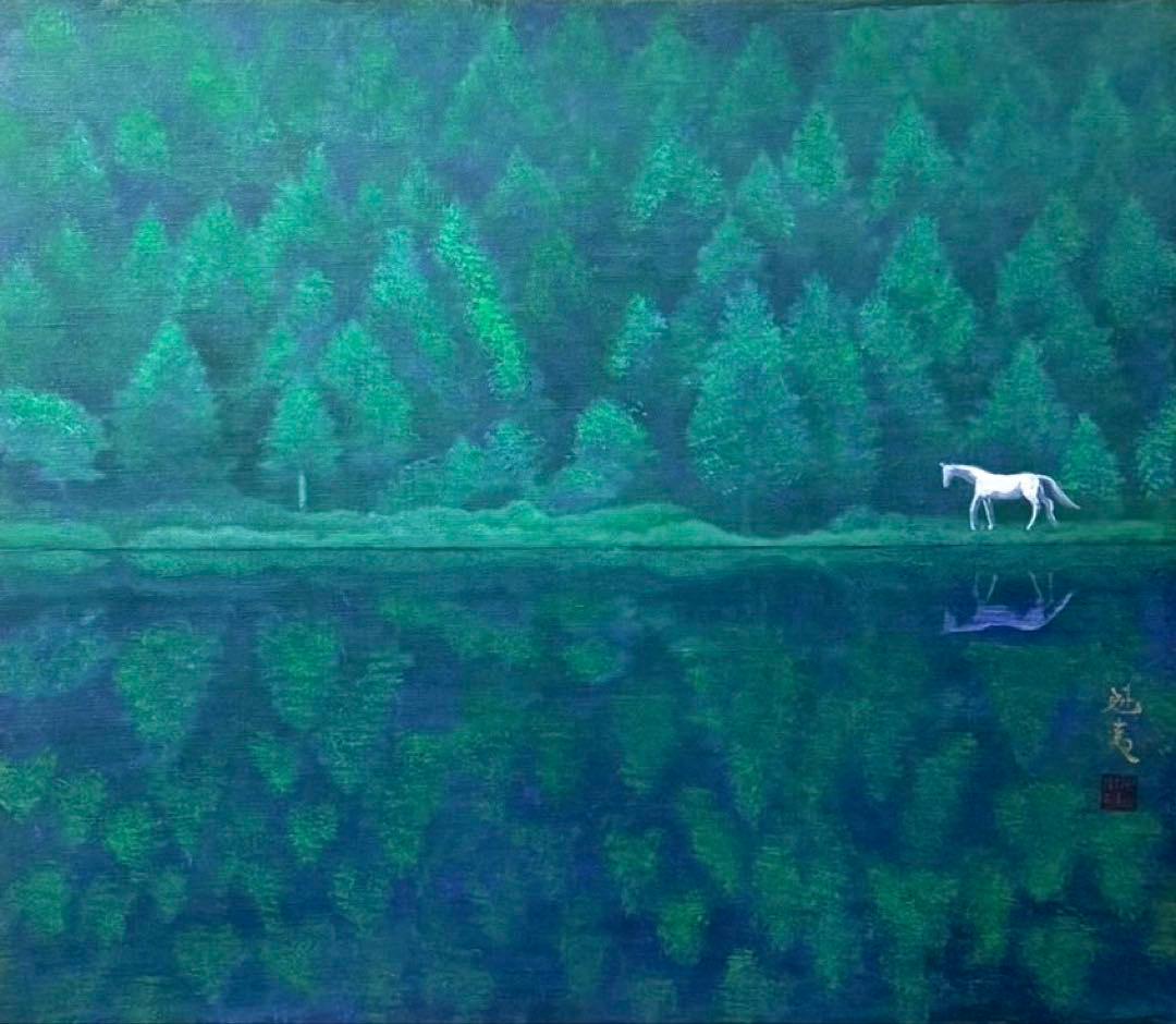 (F20号) 千住博【ウォーターフォール】肉筆/表サイン有り/裏シール有り