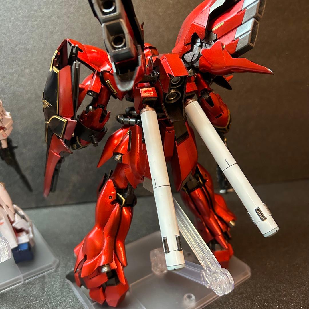 HG ユニコーン&シナンジュ　完成品　全塗装（パール）　ディテールアップパーツ