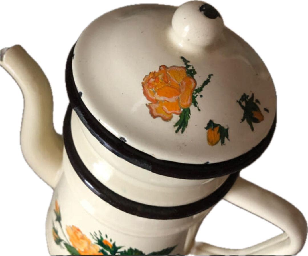 イギリスアンティークホーローポットピッチャー