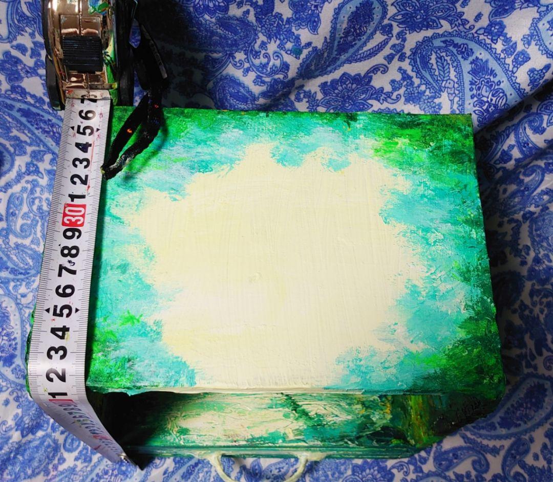 油絵 絵画 森の川ボックス