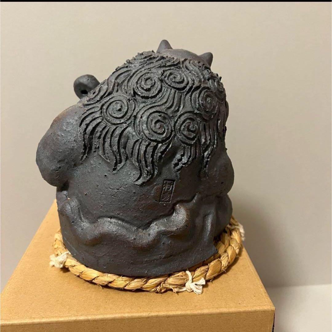 安田瓦 村秀鬼瓦 鬼置物 鬼もひるね