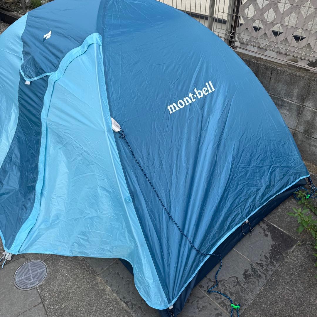 人気モンベル　クロノスドーム2 山岳テント　ブルー軽量コンパクト